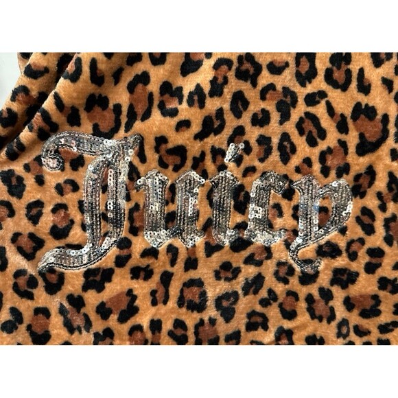 JUICY COUTURE Leopard Print Hooded Robe, L/XL - Picture 3 of 6